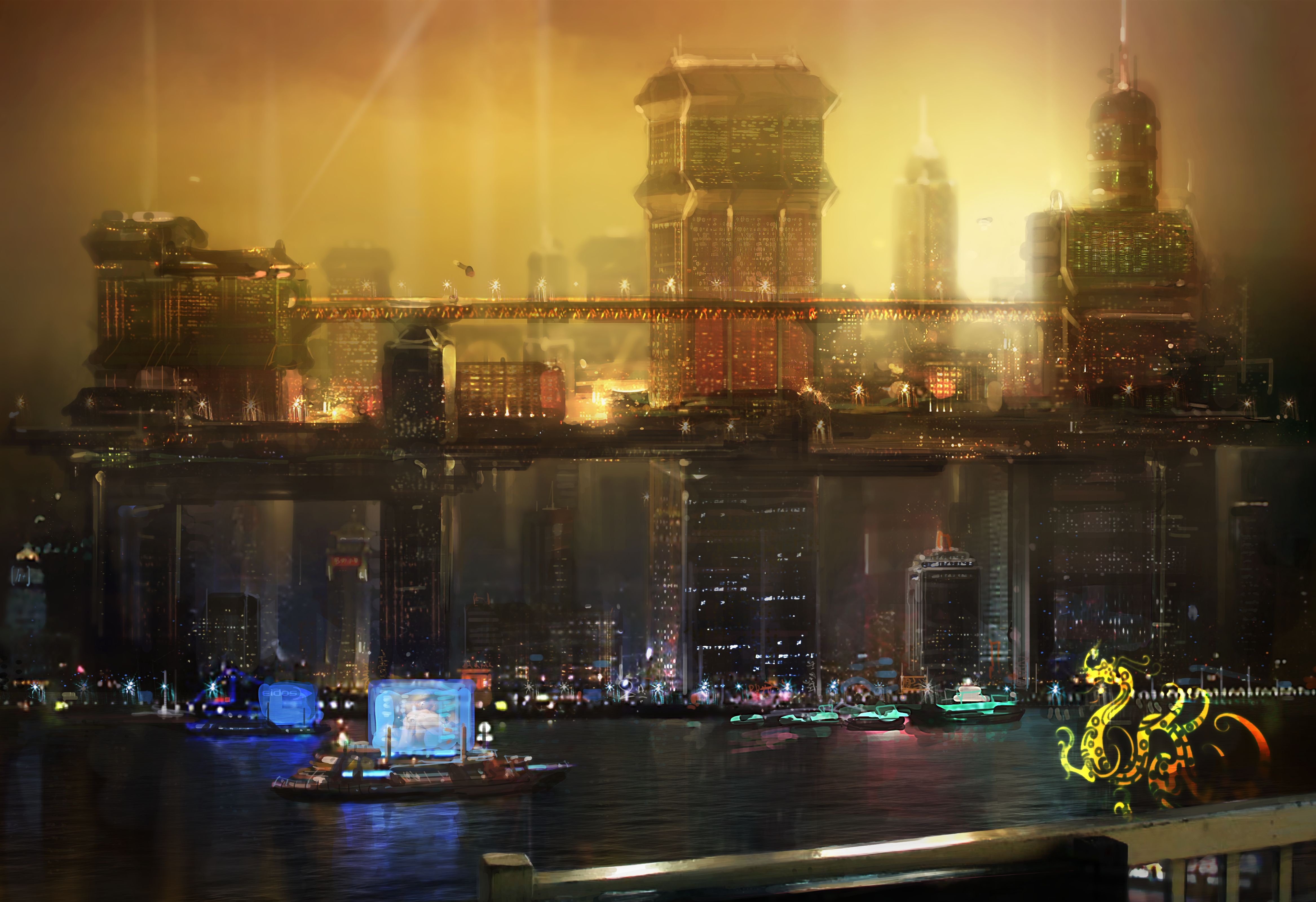 города, архитектура, здания, города, Deus Ex : Human Revolution, игры - обои на рабочий стол