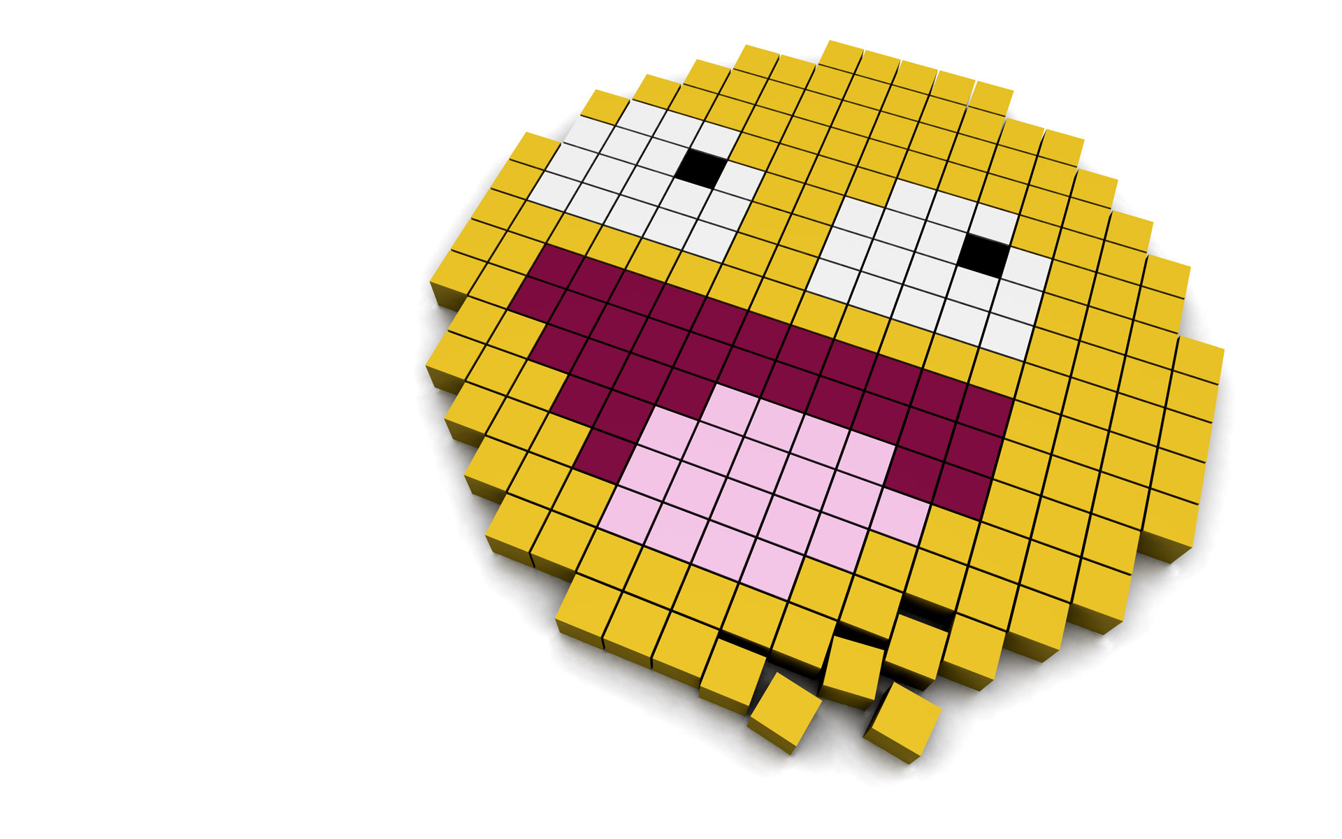 видеоигры, смайлик, 3D оказывает, Pac-Man, 3D (трехмерный) - обои на рабочий стол