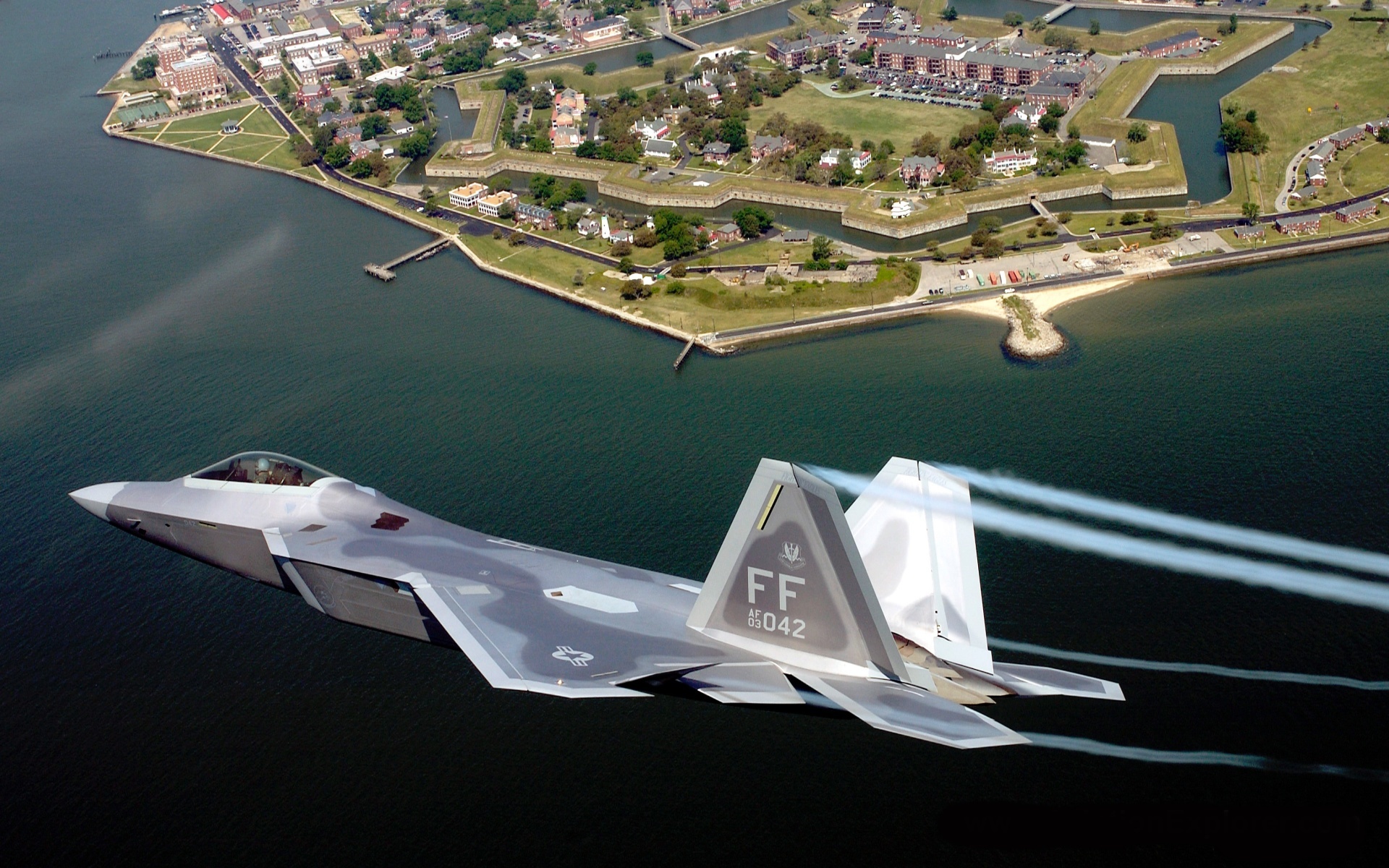самолет, военный, F-22 Raptor, самолеты - обои на рабочий стол