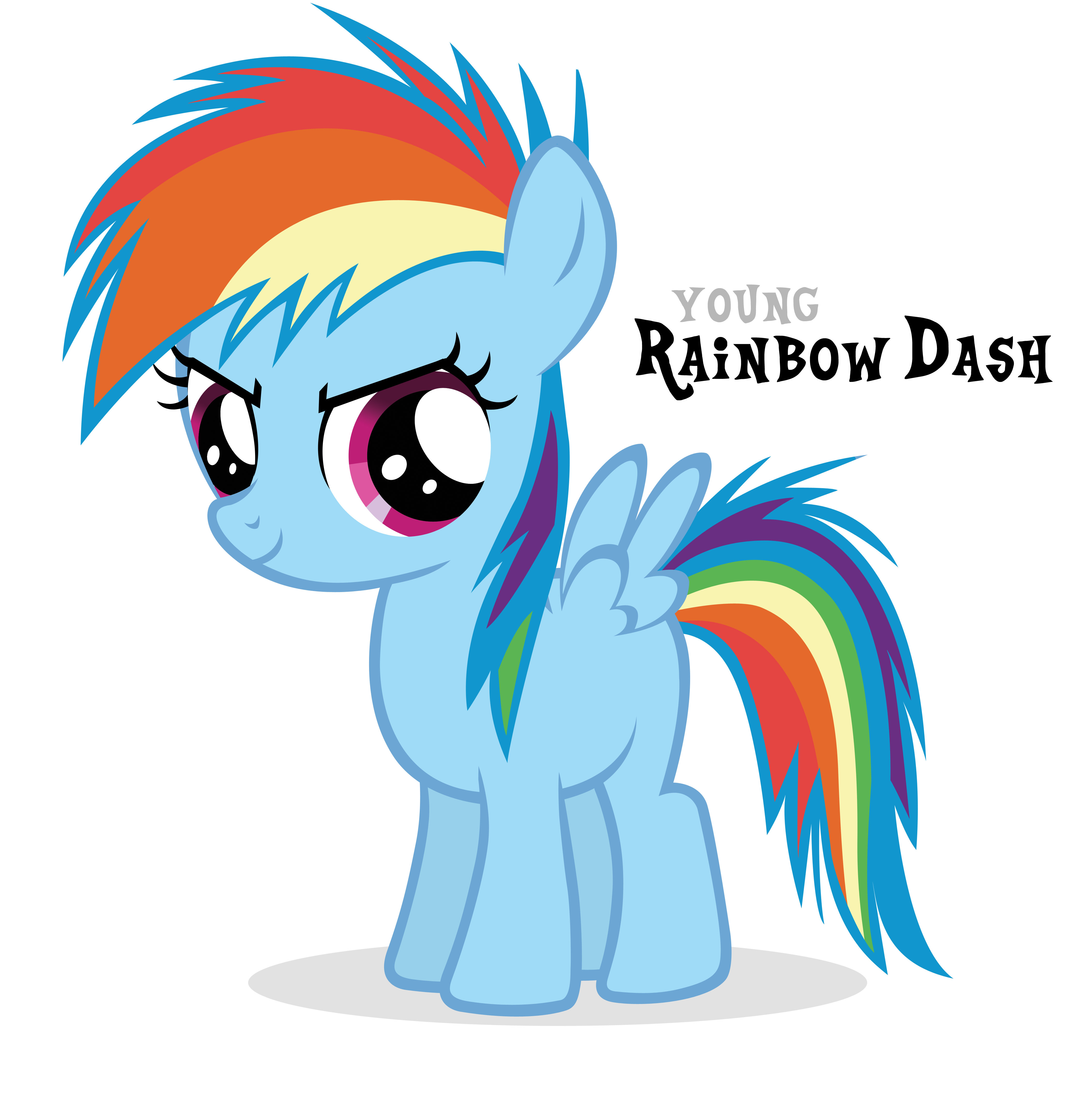 молодой, My Little Pony, пони, Рэйнбоу Дэш, My Little Pony : Дружба Магия - обои на рабочий стол