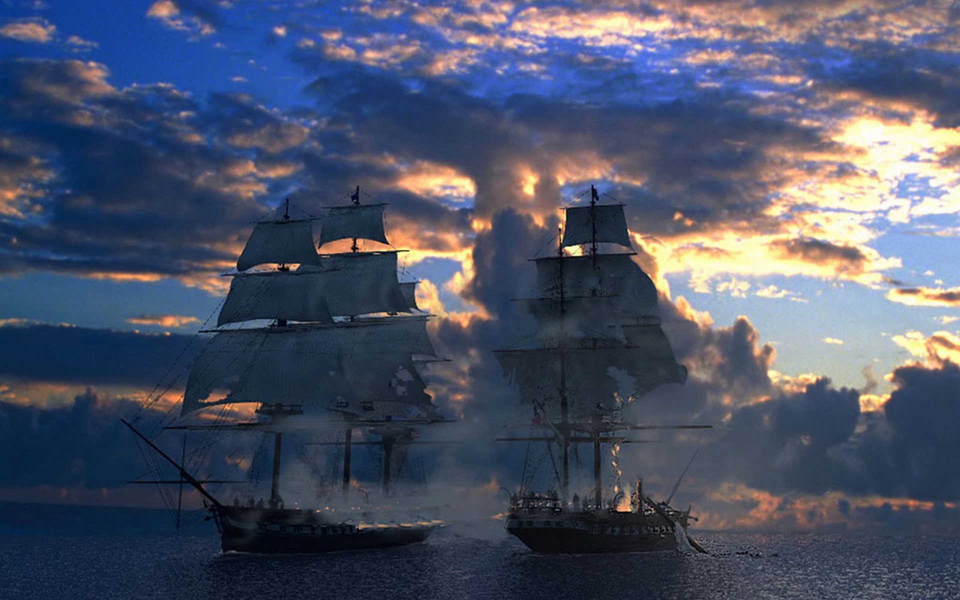 Фрегаты видео. Фрегат Орел 1668. Парусный корабль. Корабль в море.