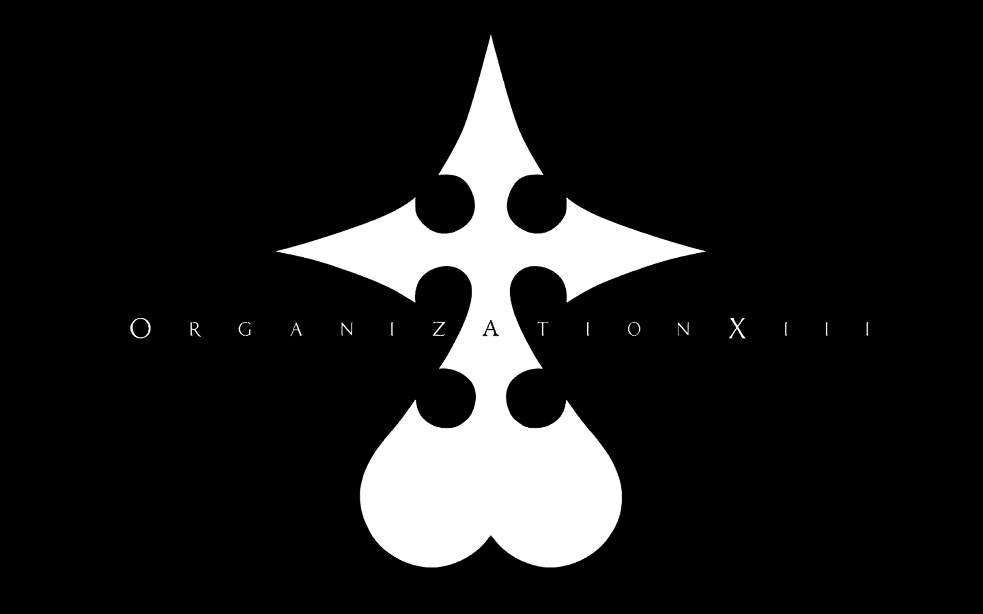 черно-белое изображение, видеоигры, Kingdom Hearts, минималистичный, Организация XIII - обои на рабочий стол