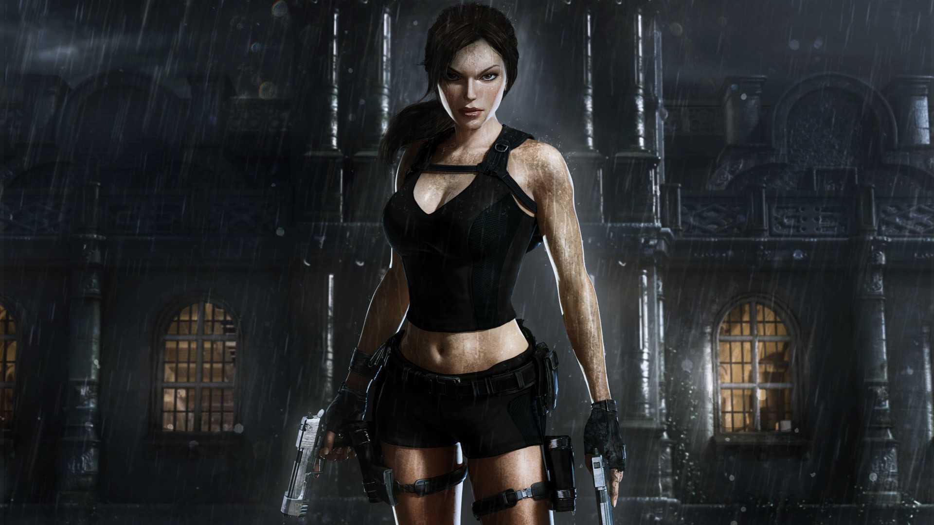 видеоигры, дождь, Tomb Raider, Лара Крофт, 3D (трехмерный) - обои на рабочий стол