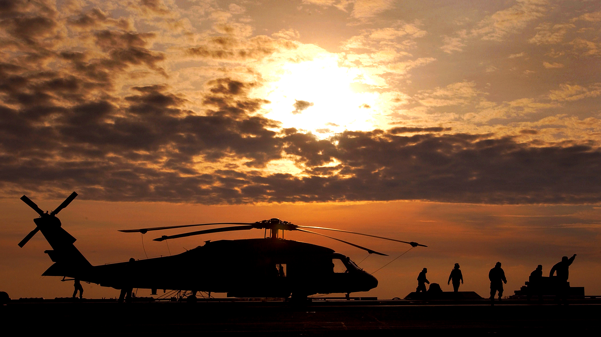 закат, самолет, военный, вертолеты, транспортные средства, UH - 60 Black Hawk - обои на рабочий стол