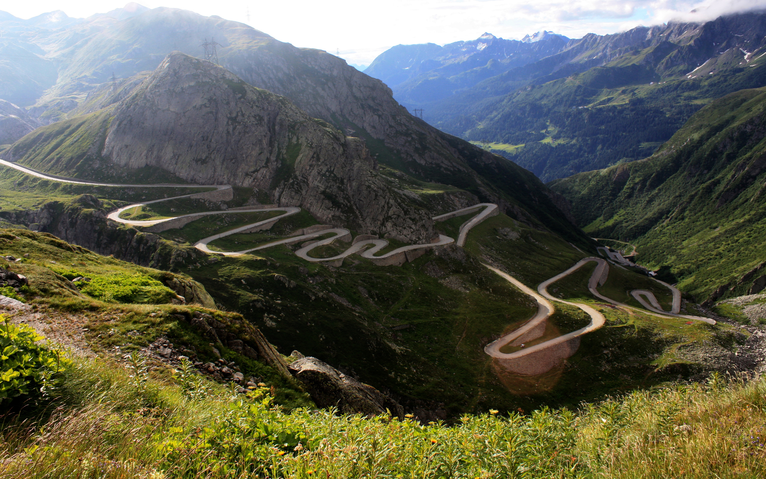 горы, дороги, Gotthard Pass - обои на рабочий стол