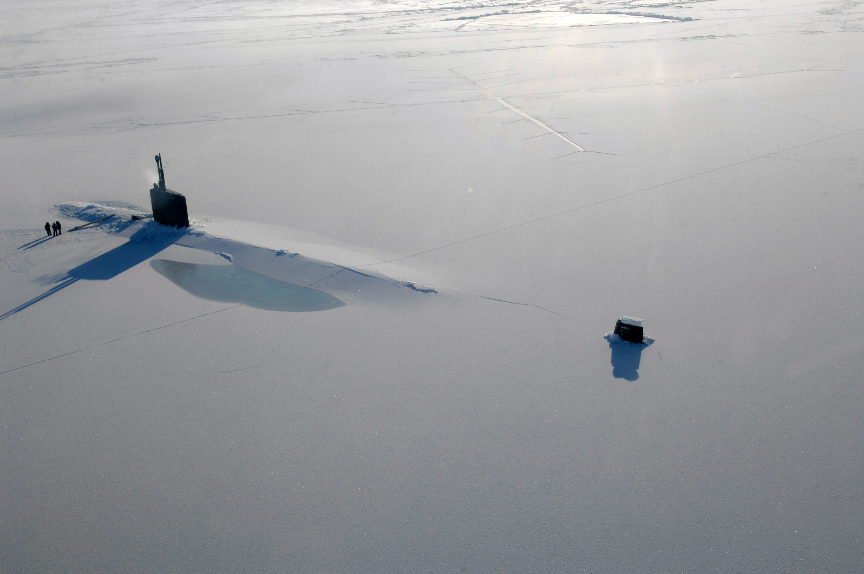 лед, подводная лодка - обои на рабочий стол