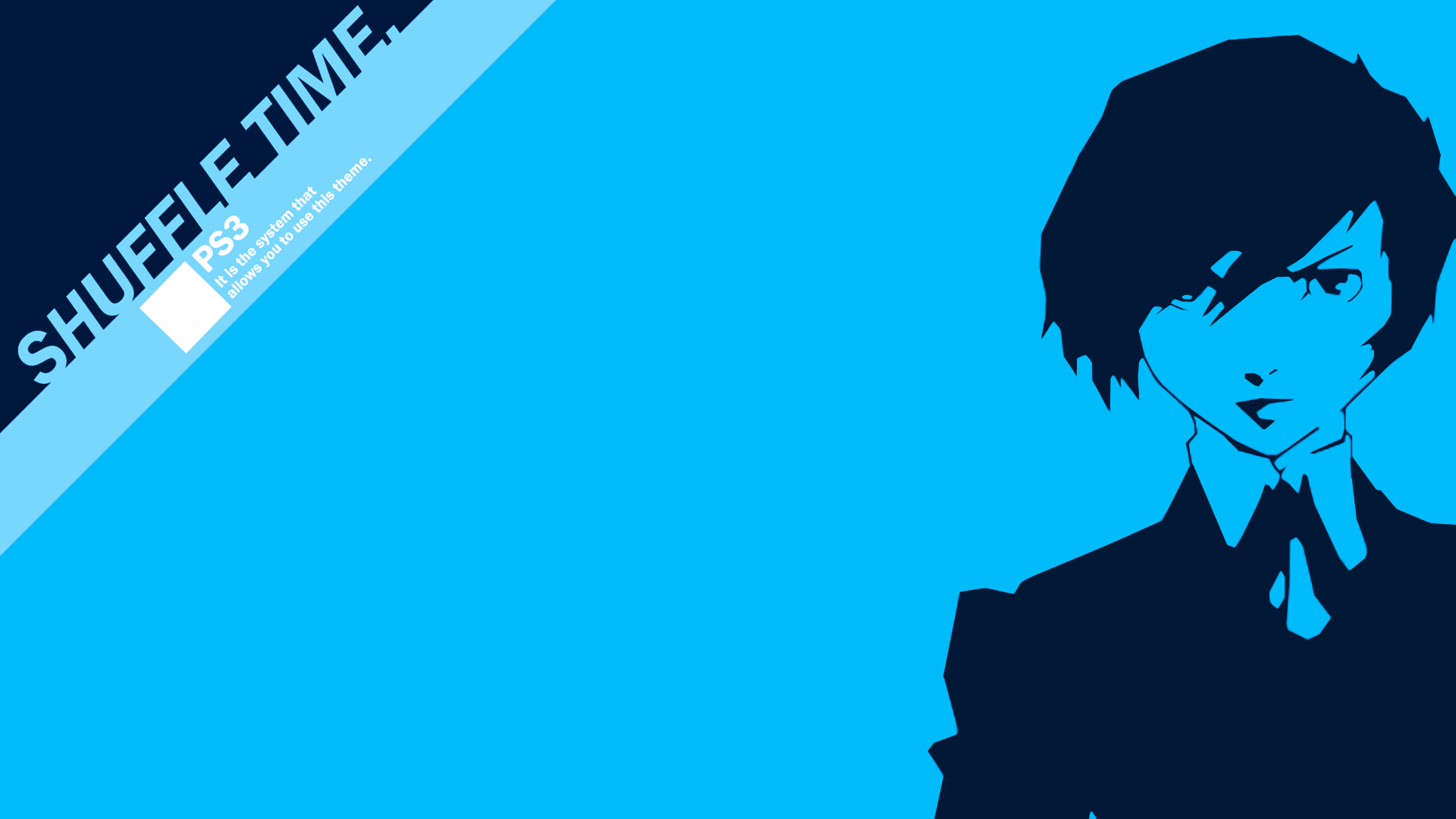 синий, Персона серии, Persona 3, простой фон, Arisato Минато - обои на рабочий стол