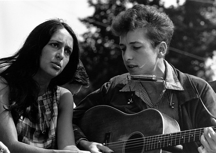 Боб Дилан, Джоан Баэз - обои на рабочий стол