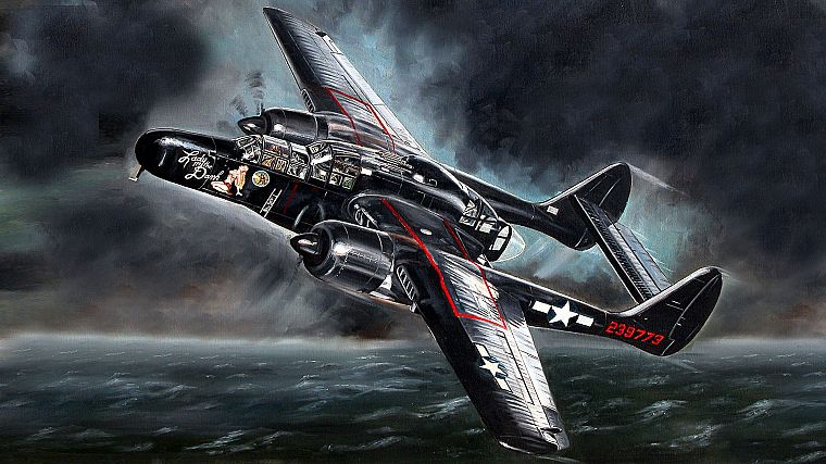 самолет, военный, Вторая мировая война, P - 61 Black Widow - обои на рабочий стол