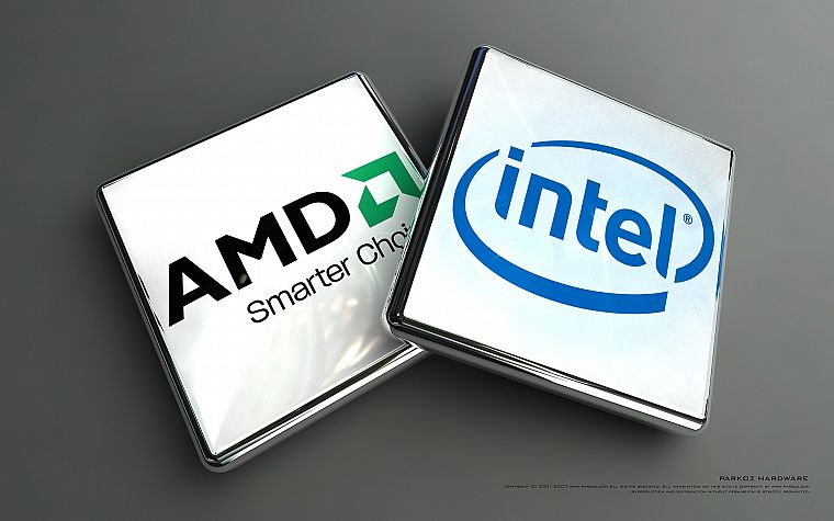 Intel, бренды, логотипы, AMD, CPU, компании - обои на рабочий стол