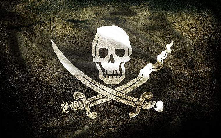 пираты, флаги, череп и скрещенные кости, Веселый Роджер - обои на рабочий стол