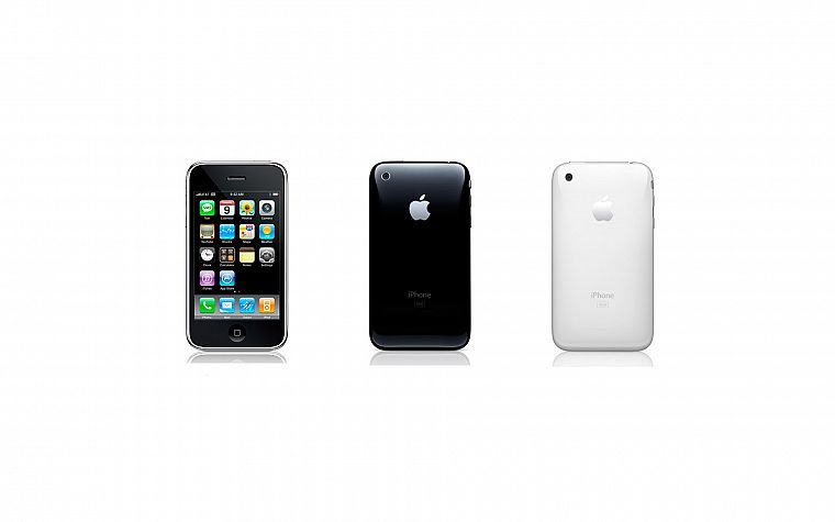 Эппл (Apple), макинтош, iPhone, белый фон - обои на рабочий стол