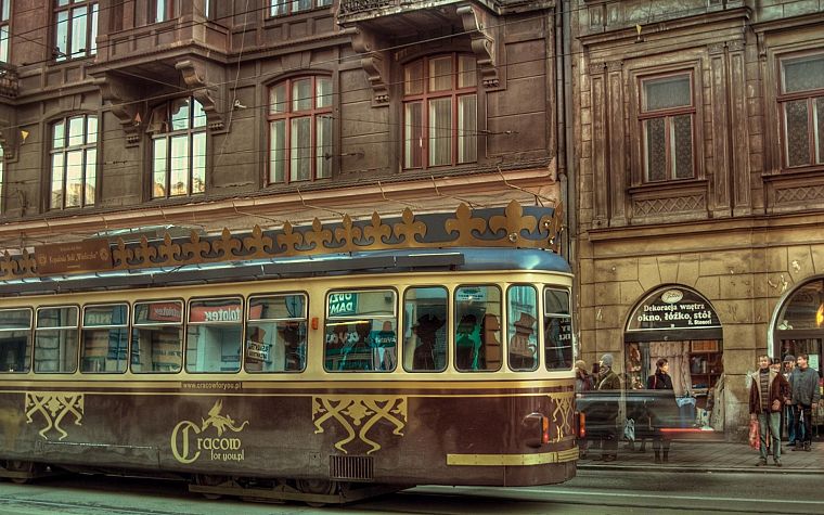 трамвай, трамваи, Краков, города - обои на рабочий стол