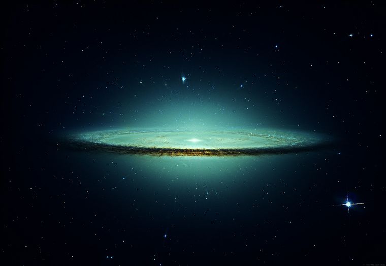 космическое пространство, галактика Сомбреро - обои на рабочий стол
