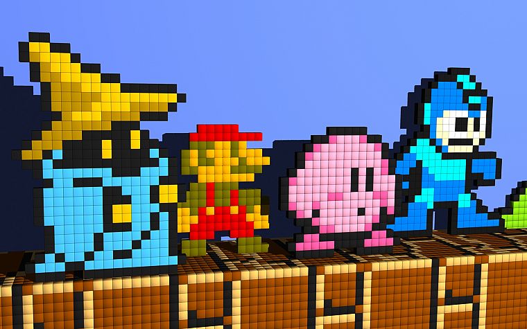 Кирби, Марио, Mega Man, Виви ( Final Fantasy IX ) - обои на рабочий стол