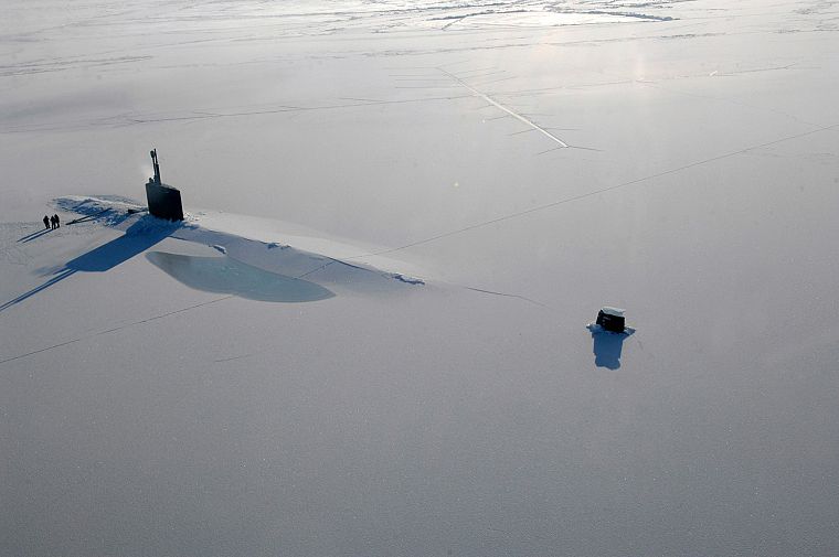 лед, ВМС США, подводная лодка, арктический - обои на рабочий стол