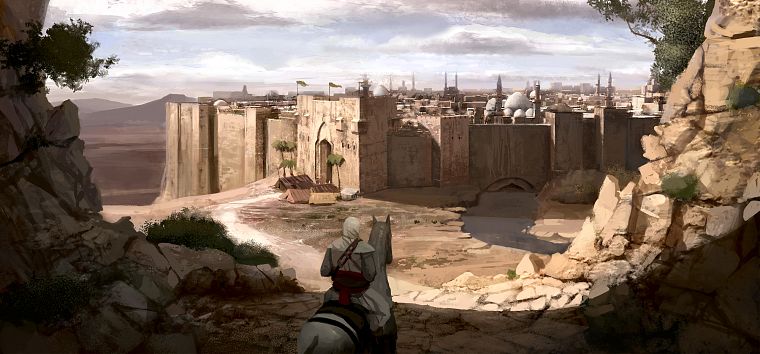 Assassins Creed, пустыня, города, Арабская - обои на рабочий стол