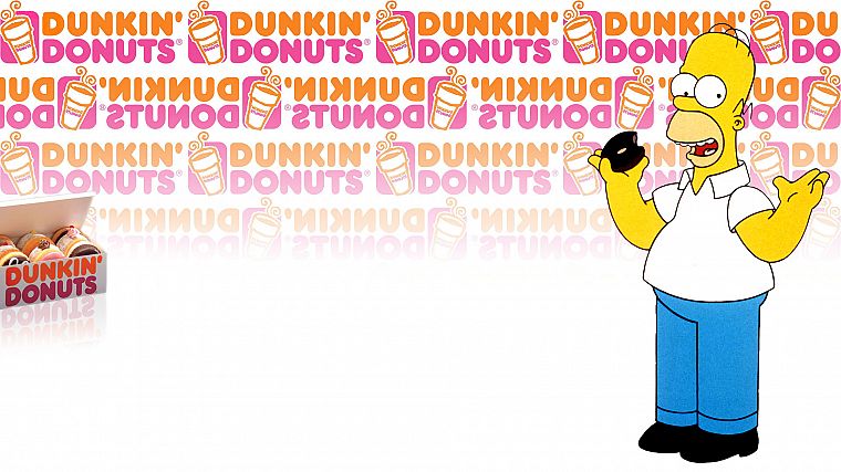 Гомер Симпсон, пончики, Симпсоны, Dunkin 'Donuts - обои на рабочий стол