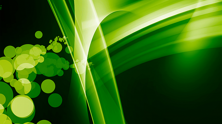 зеленый, абстракции - обои на рабочий стол