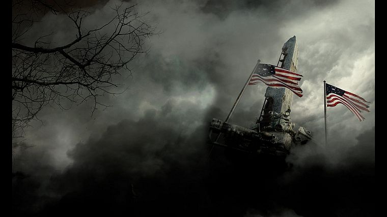 солдаты, Fallout 3, монумент Вашингтона - обои на рабочий стол