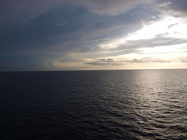 вода, океан, облака, природа, карибский, небо, море - обои на рабочий стол