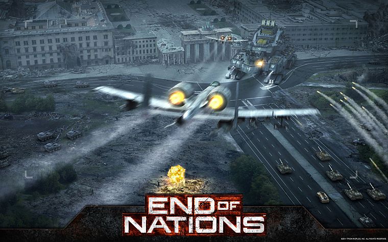 самолет, война, танки, А-10 Thunderbolt II, Конец Наций - обои на рабочий стол