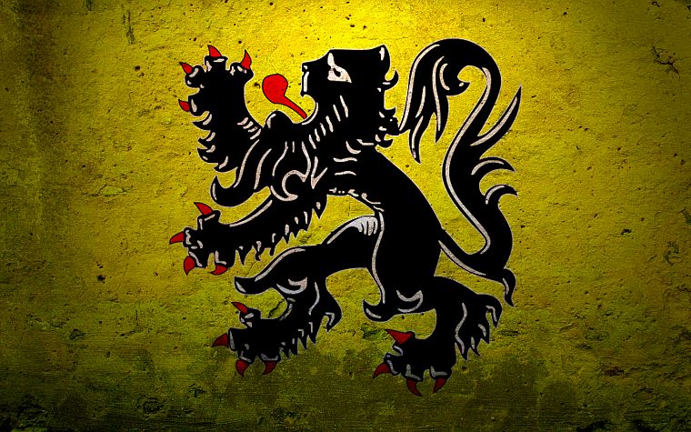 флаги, Бельгия, львы, Фландрия - обои на рабочий стол