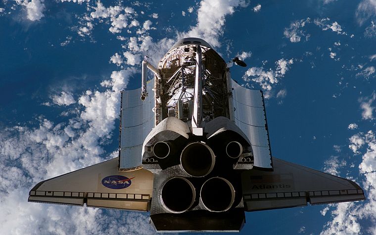 ракеты, космический челнок, Atlantis, НАСА, транспортные средства, небо - обои на рабочий стол