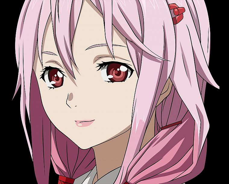 векторные рисунки, розовые волосы, красные глаза, аниме девушки, Guilty Crown, Yuzuriha Inori - обои на рабочий стол