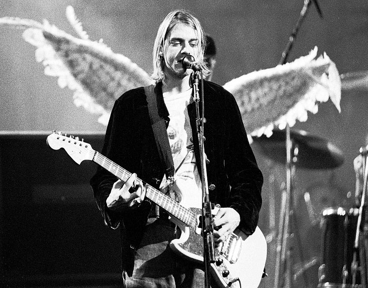 крылья, музыка, Nirvana, Курт Кобейн - обои на рабочий стол
