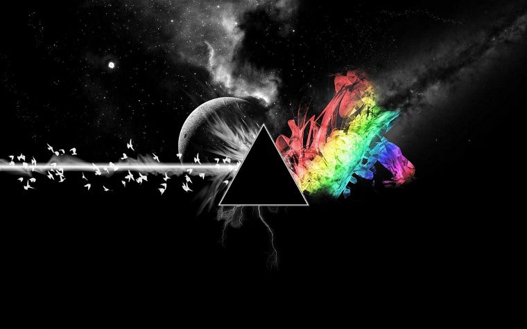 абстракции, космическое пространство, Pink Floyd, The Dark Side Of The Moon - обои на рабочий стол
