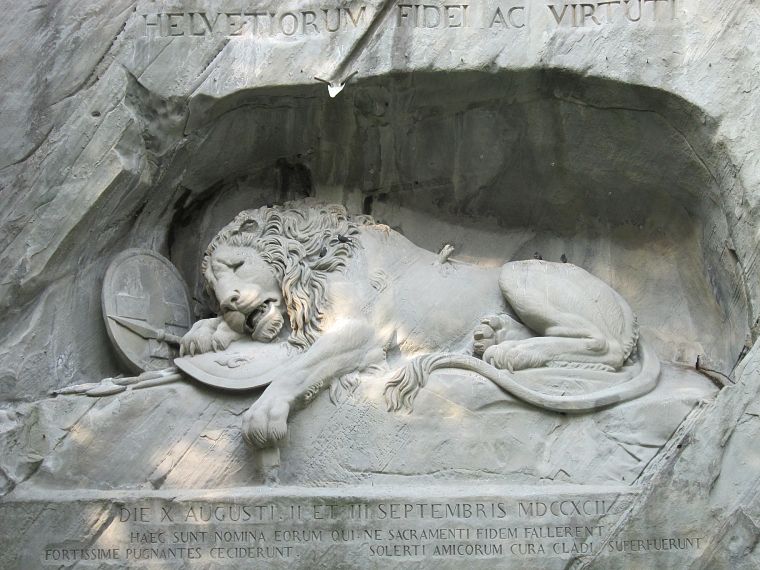 скульптуры, львы, Лев Люцерне - обои на рабочий стол