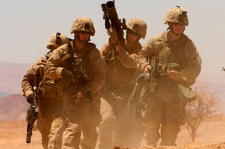 военный, США, Афганистан, военно-морской флот, USMC, США морской пехоты, пехота, M249, MARPAT - обои на рабочий стол