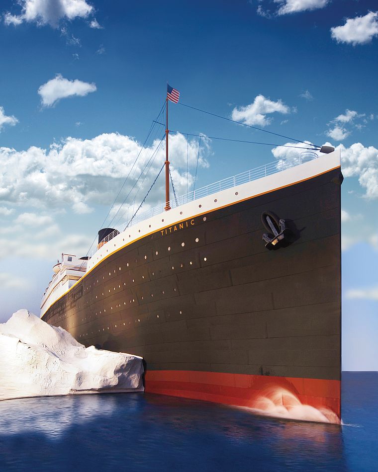 корабли, Титаник, айсберги, транспортные средства - обои на рабочий стол