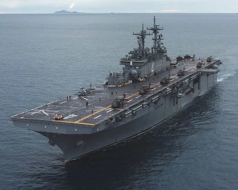 военный, ВМС США, корабли, лодки, транспортные средства, авианосцы, USS BOXER, LHD- 4 - обои на рабочий стол