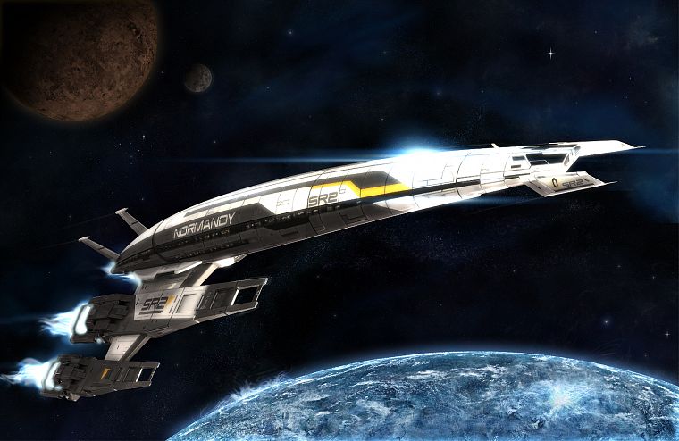 космические корабли, Масс Эффект 2, транспортные средства, Mass Effect Нормандия - обои на рабочий стол