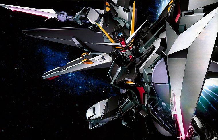 Gundam, Gundam Seed, Удар Noir - обои на рабочий стол