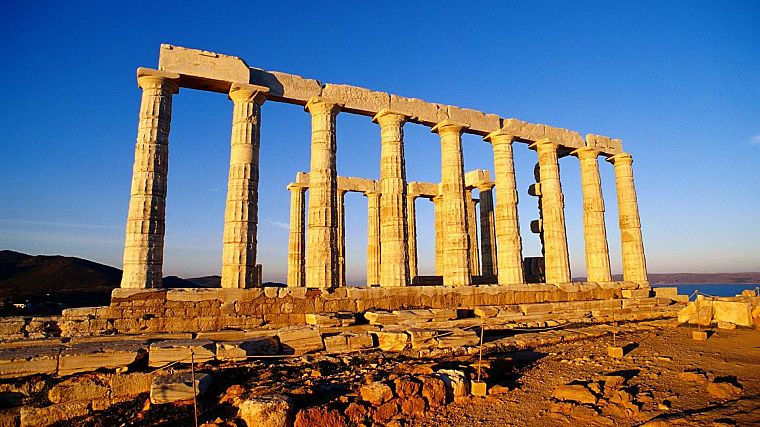 Греция, храмы, Poseidon - обои на рабочий стол