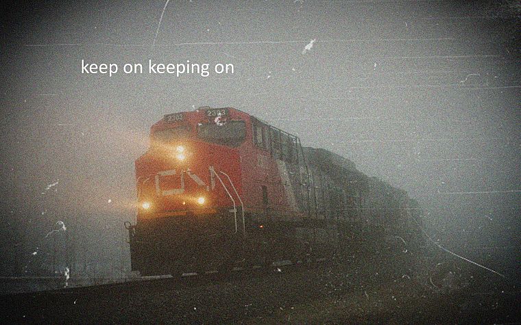 поезда, туман, железнодорожные пути, транспортные средства, локомотивы - обои на рабочий стол