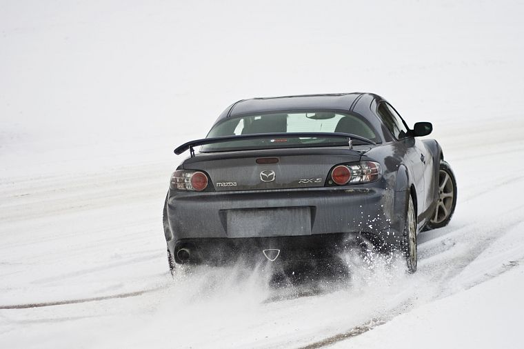 снег, автомобили, Мазда, транспортные средства, Mazda RX-8 - обои на рабочий стол