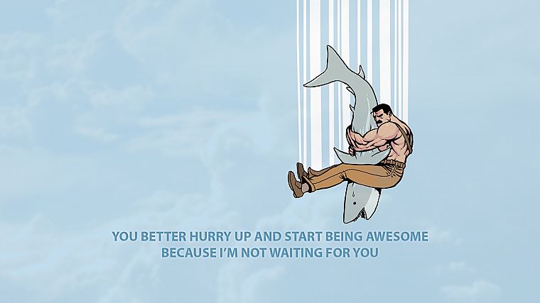 акулы, мотивационные постеры - обои на рабочий стол