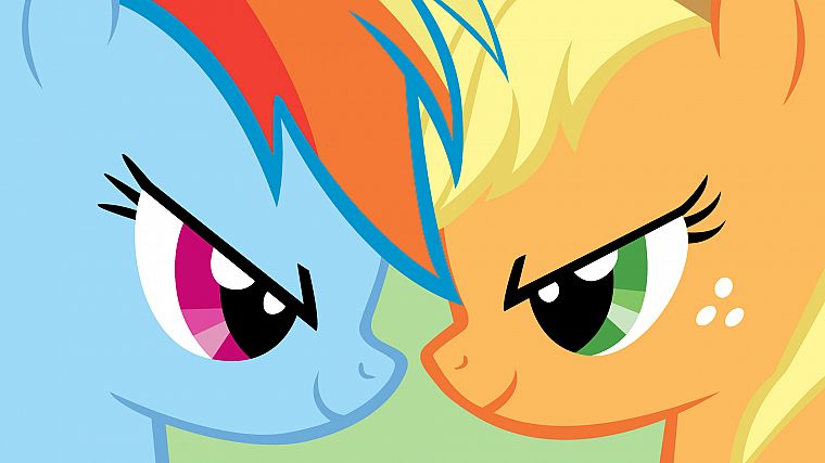 Рэйнбоу Дэш, Applejack, My Little Pony : Дружба Магия - обои на рабочий стол