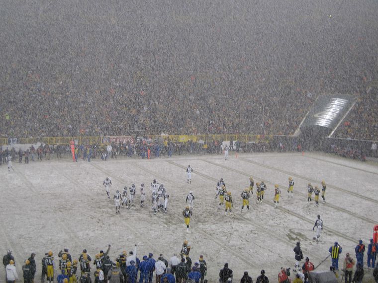 снег, НФЛ, Green Bay Packers, Minnesota Vikings - обои на рабочий стол
