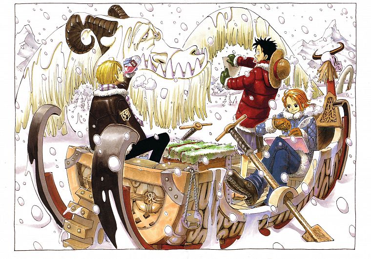 One Piece ( аниме ), Обезьяна D Луффи, Нами ( One Piece ), Санджи ( One Piece ) - обои на рабочий стол