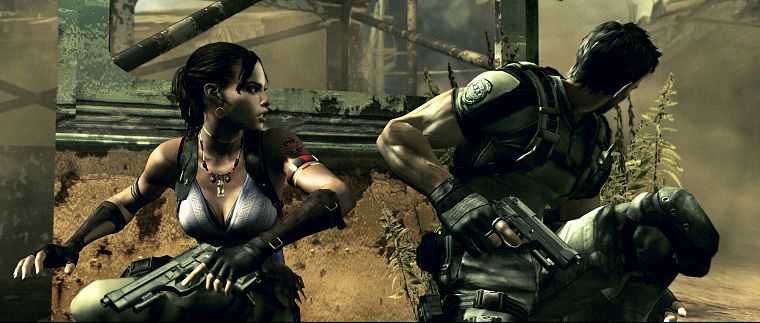 Resident Evil, Шива, Крис Редфилд, Шева Аломар - обои на рабочий стол