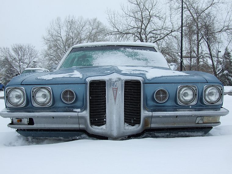 синий, зима, снег, автомобили, Pontiac, транспортные средства, Pontiac Catalina - обои на рабочий стол