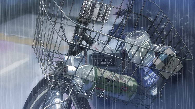 дождь, Макото Синкай, 5 сантиметров в секунду, бакалейные товары - обои на рабочий стол