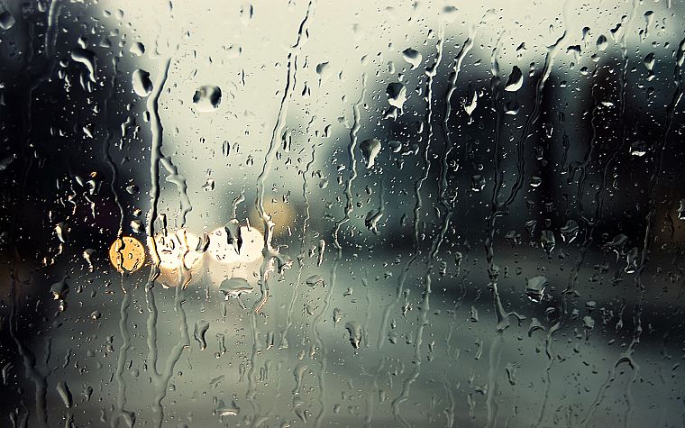 дождь, стекло, капли воды, дождь на стекле - обои на рабочий стол