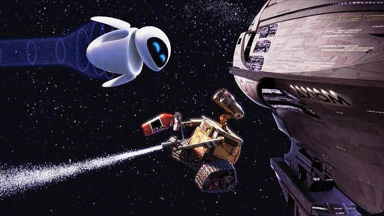 космическое пространство, звезды, Wall-E, аксиома - обои на рабочий стол