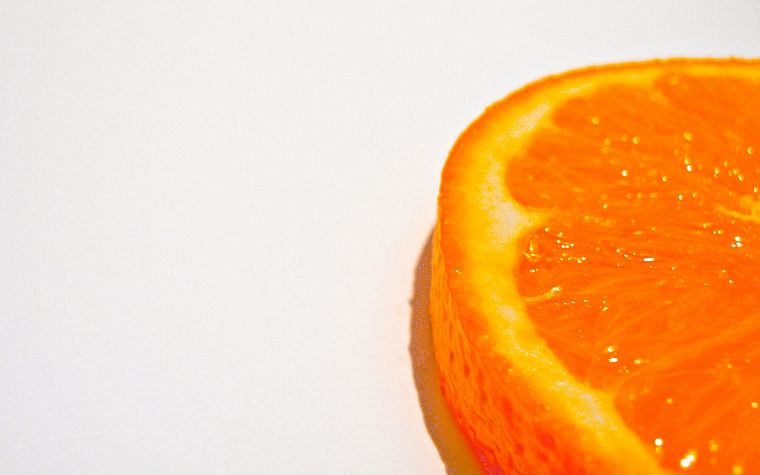 фрукты, апельсины, белый фон, ломтики - обои на рабочий стол